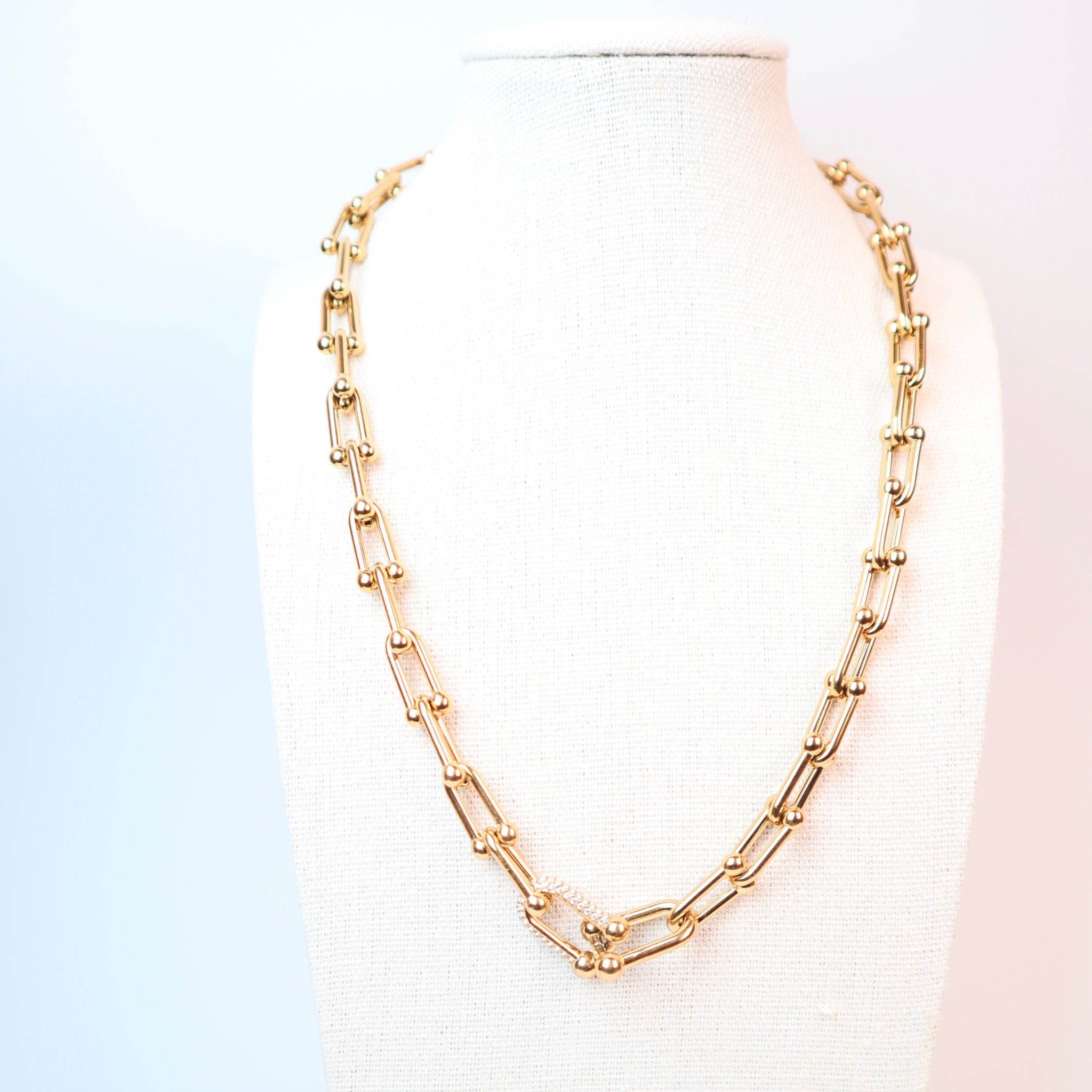 Collana catena con zirconi