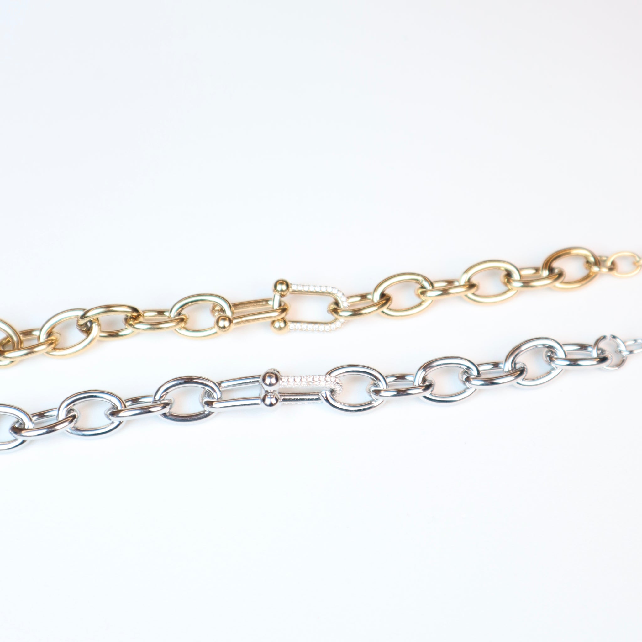 Bracciale catena con zirconi