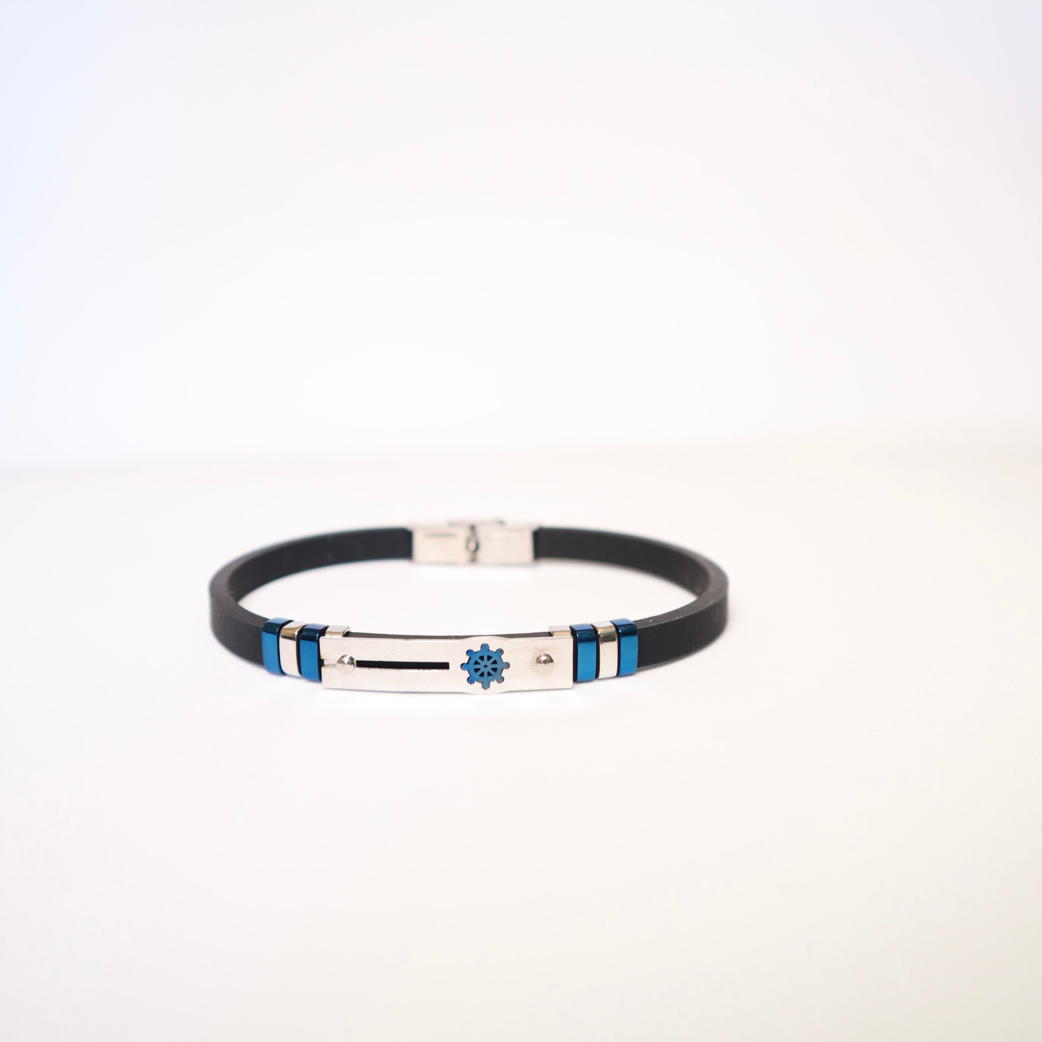 Bracciale caucciu timone blu