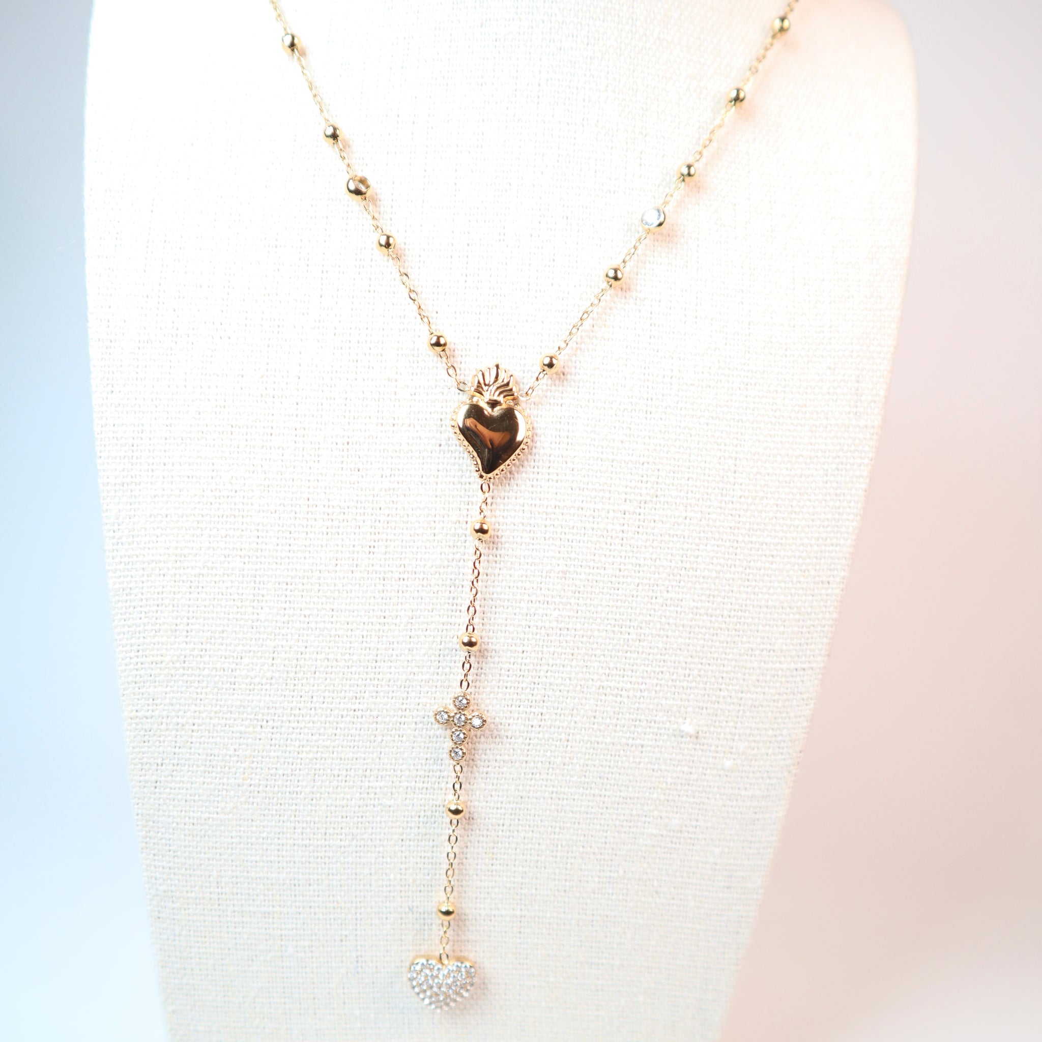 Collana rosario cuore sacro